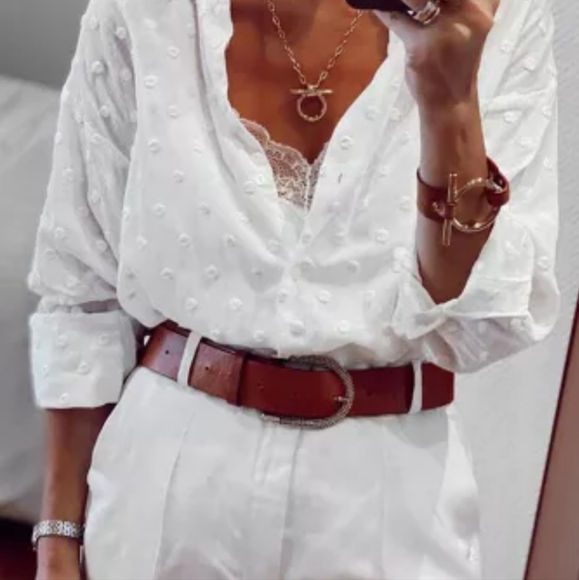 New long sleeved Swiss dot top - Picture 5 of 12